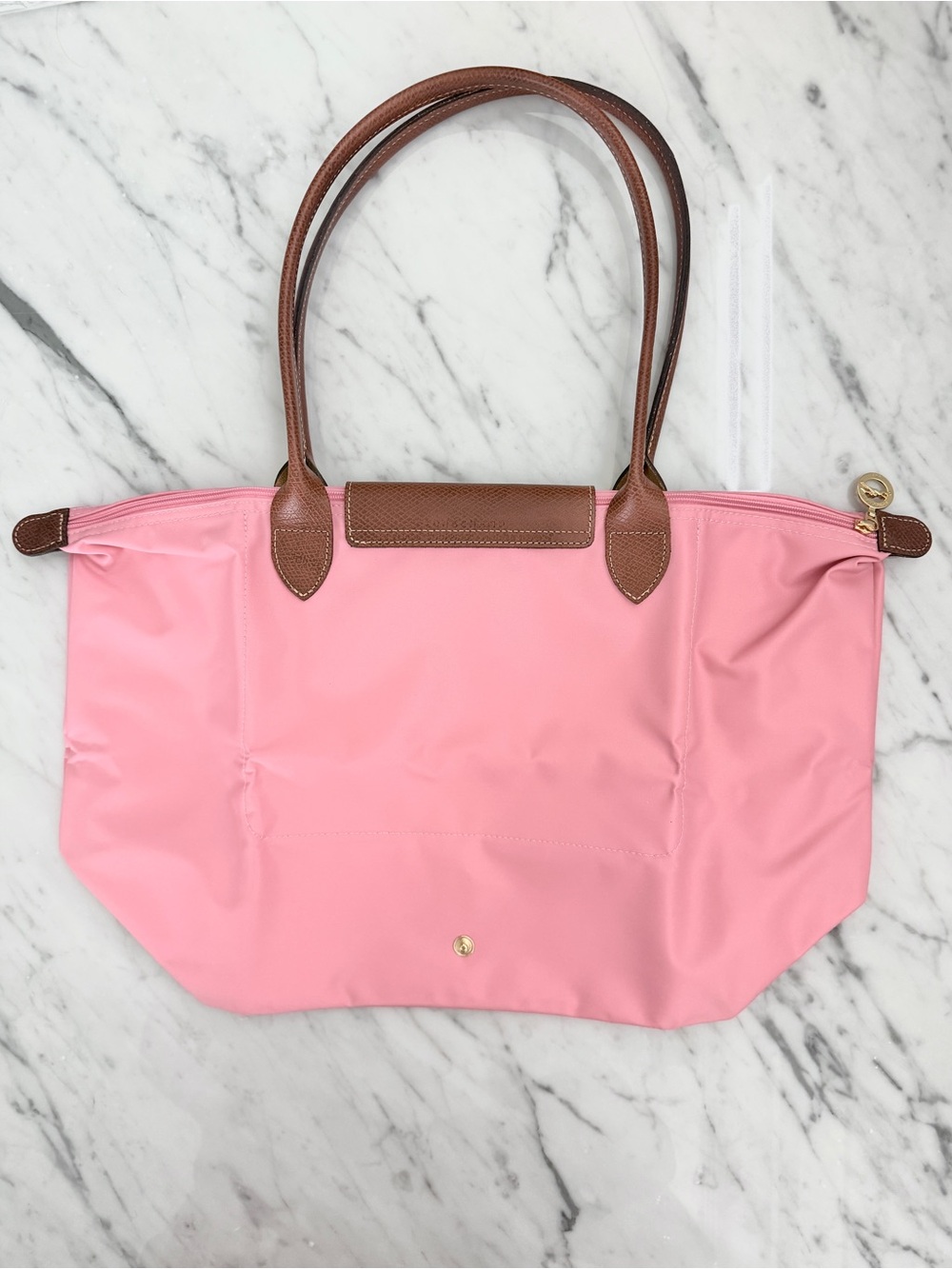 NWT Rare Longchamp Large Le Pilage Pink Shoulder Tote Limited Edition - Picture 8 of 11